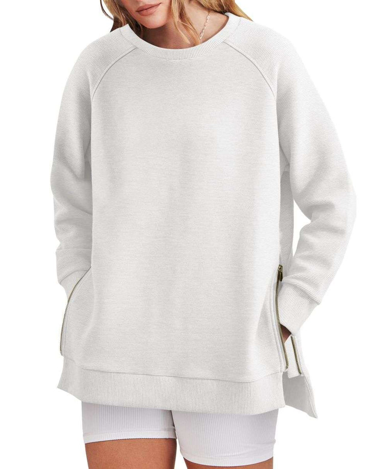 Drune | Sleek und Bequem Mit Reißverschluss Tunika Sweatshirt