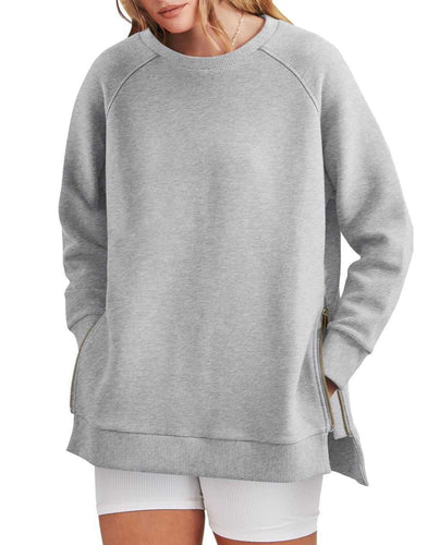Drune | Sleek und Bequem Mit Reißverschluss Tunika Sweatshirt