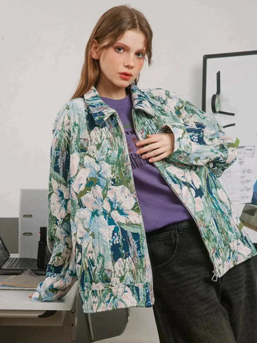Drune | Oversized Leuchtend mit Floralem Druck