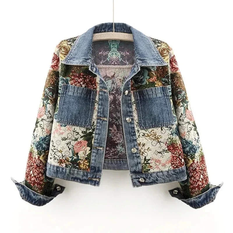 Drune | Floral Jeansjacke für Damen Juli