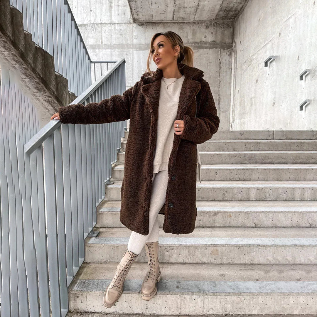 Drune | Luxuriöse Lange Pelzjacke für Frauen