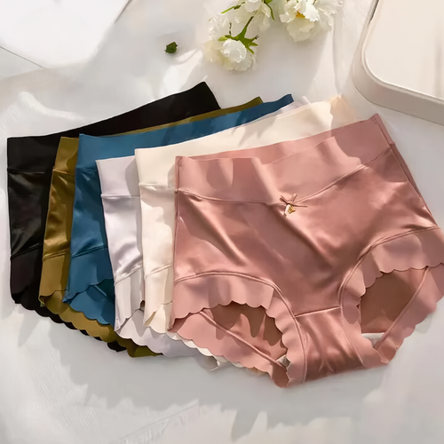 Drune | 5-Teilige Nahtlose Seidensatin-Unterwäsche Für Damen