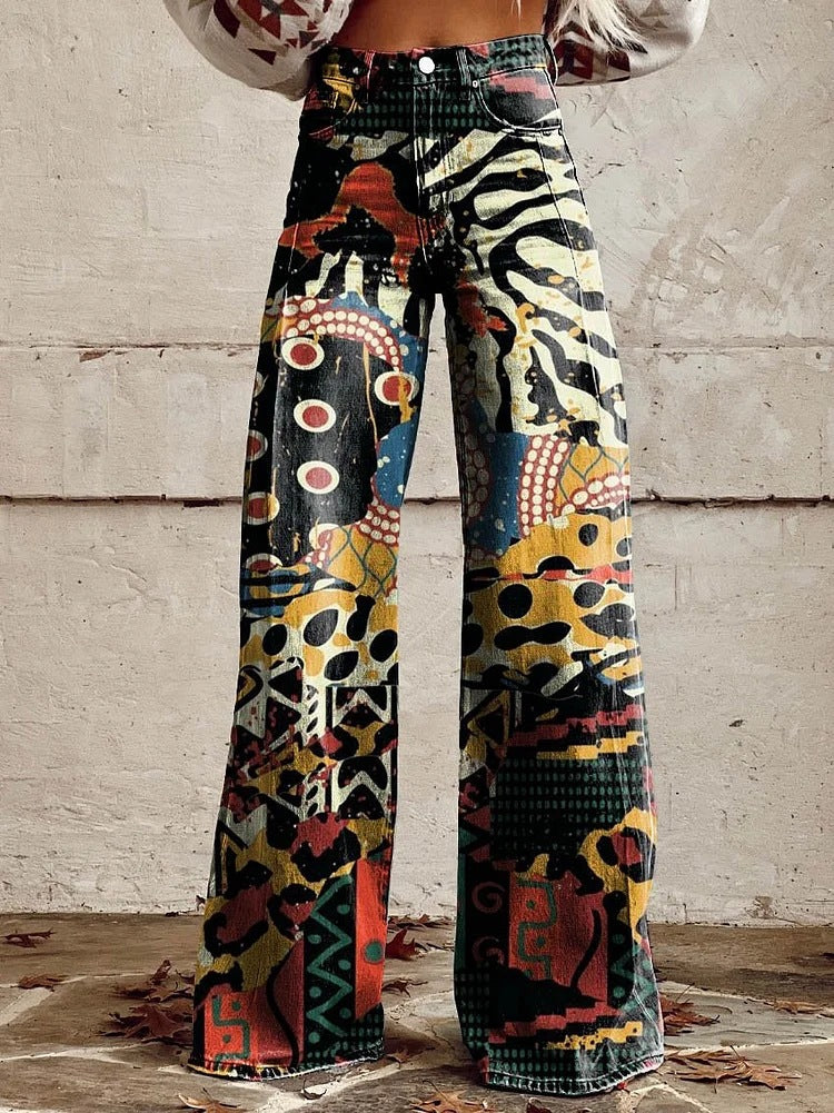 Drune | Stylische Jeans mit Blumenmuster