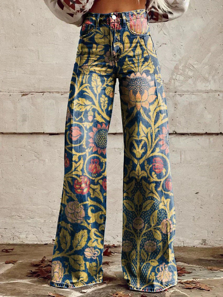 Drune | Stylische Jeans mit Blumenmuster