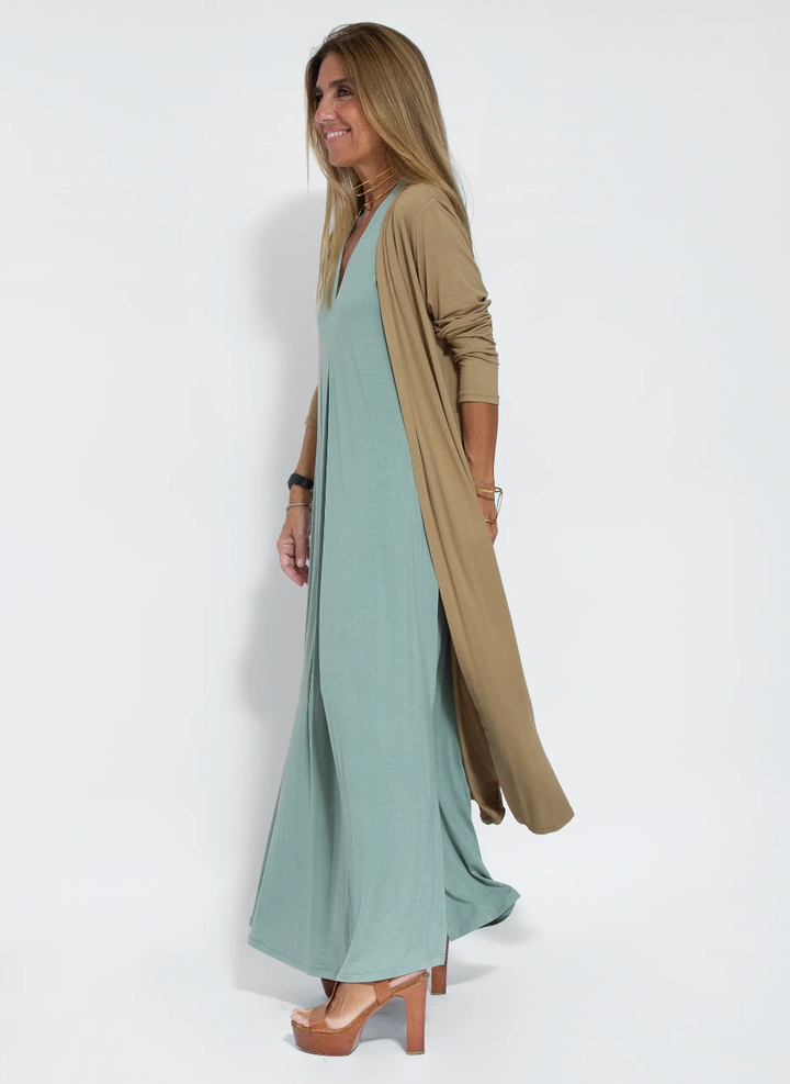 Drune | Elegantes & Bequemes Damenkleid mit Weste