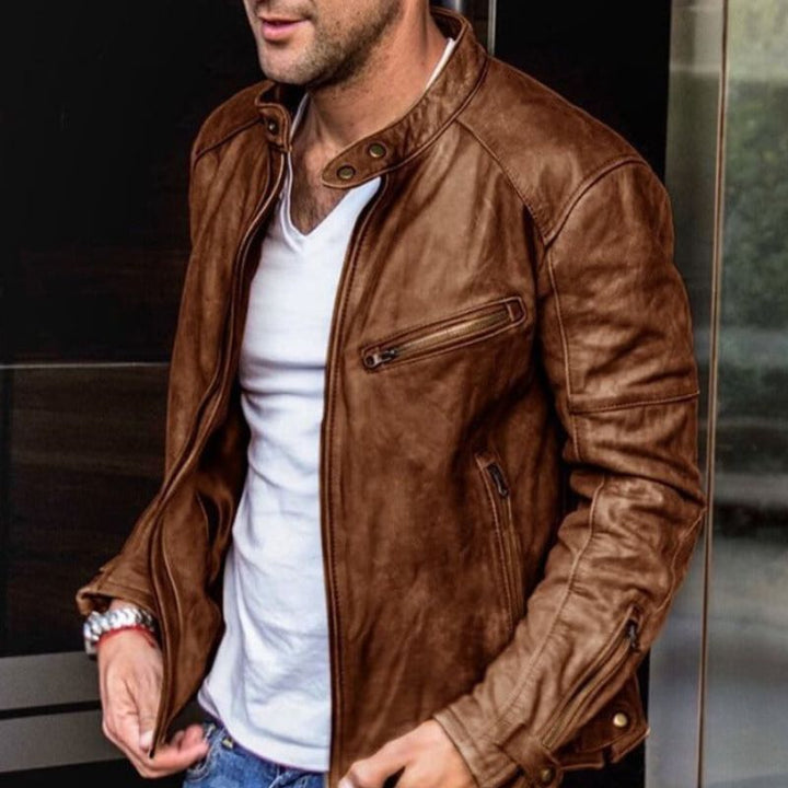 Drune | Elegante Und Wetterfeste Lederjacke