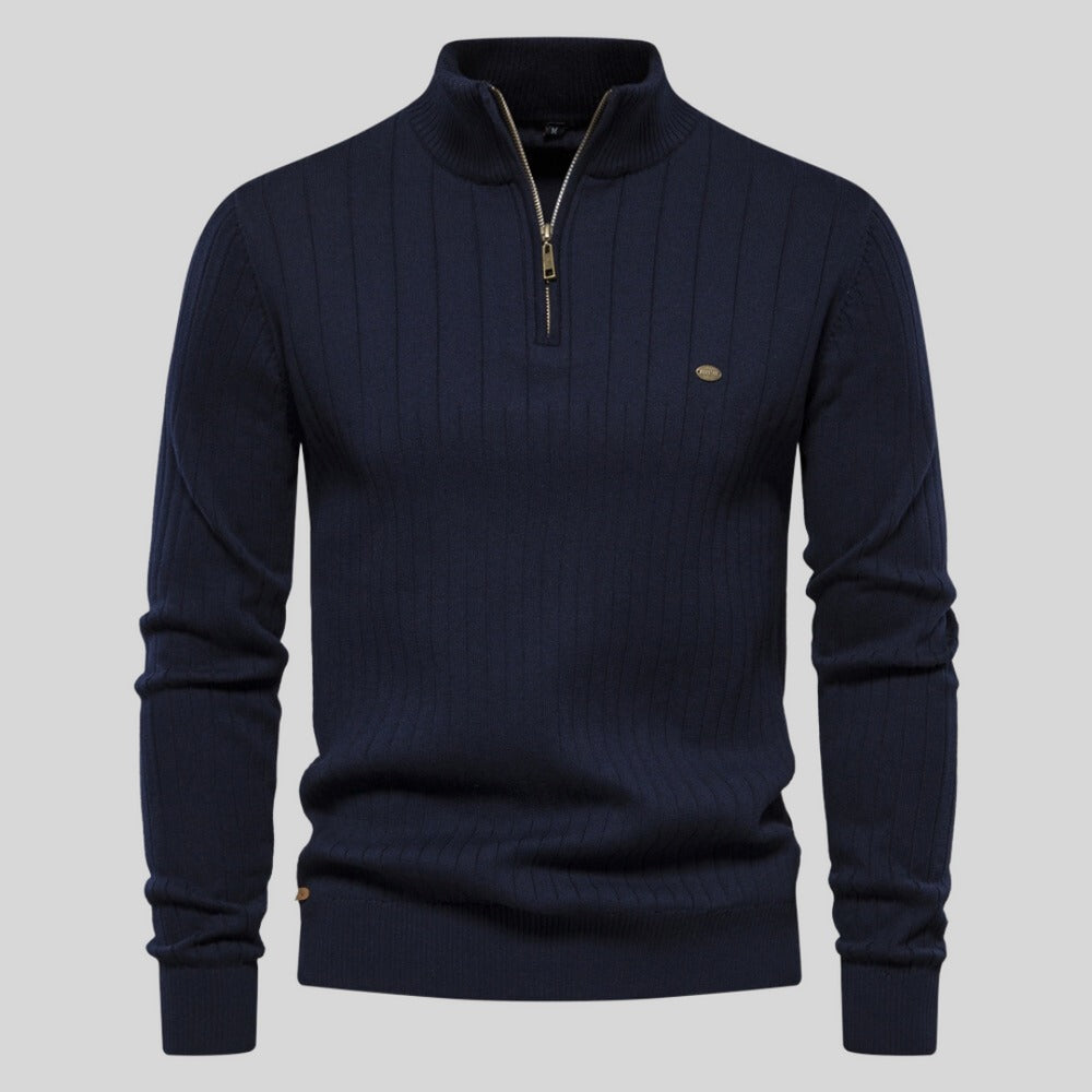 Drune | Strickpullover mit Half-zip Wollmischung Warm, Klassisch