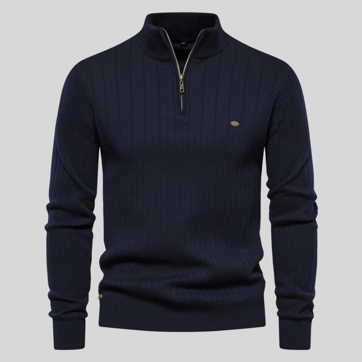 Drune | Strickpullover mit Half-zip Wollmischung Warm, Klassisch