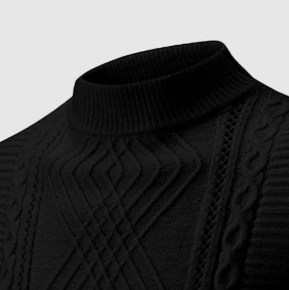 Drune | Wool Rollneck Sweater Cable Knit Roll Neck Sweater