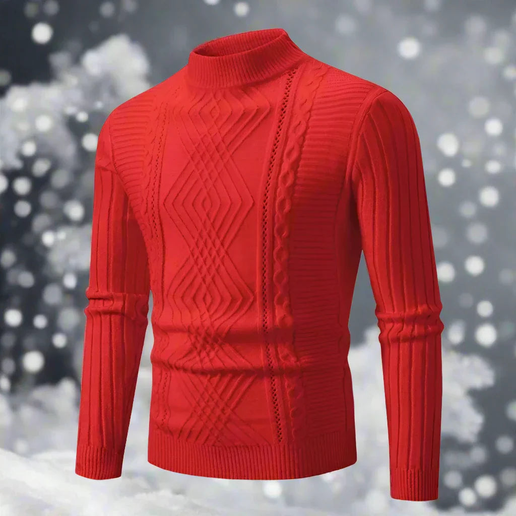 Drune | Wool Rollneck Sweater Cable Knit Roll Neck Sweater