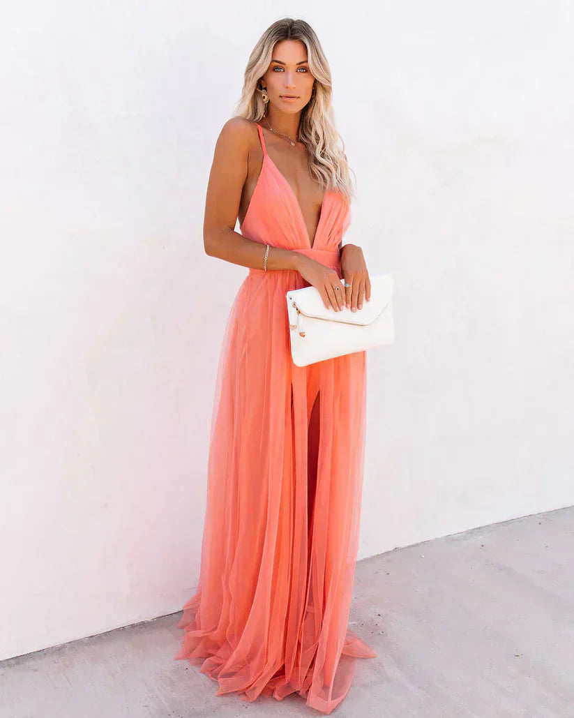 Drune | Langes Kleid 'petaldust'