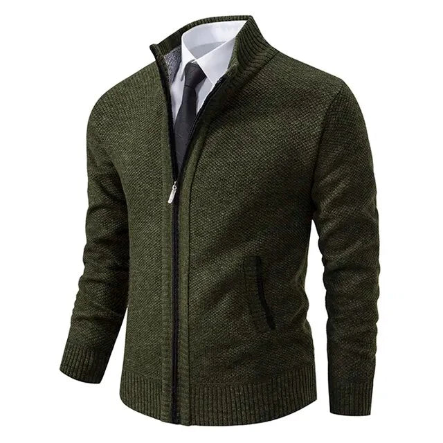 Drune | Klassischer Zip-Up Sweater-Jacke Cardigan