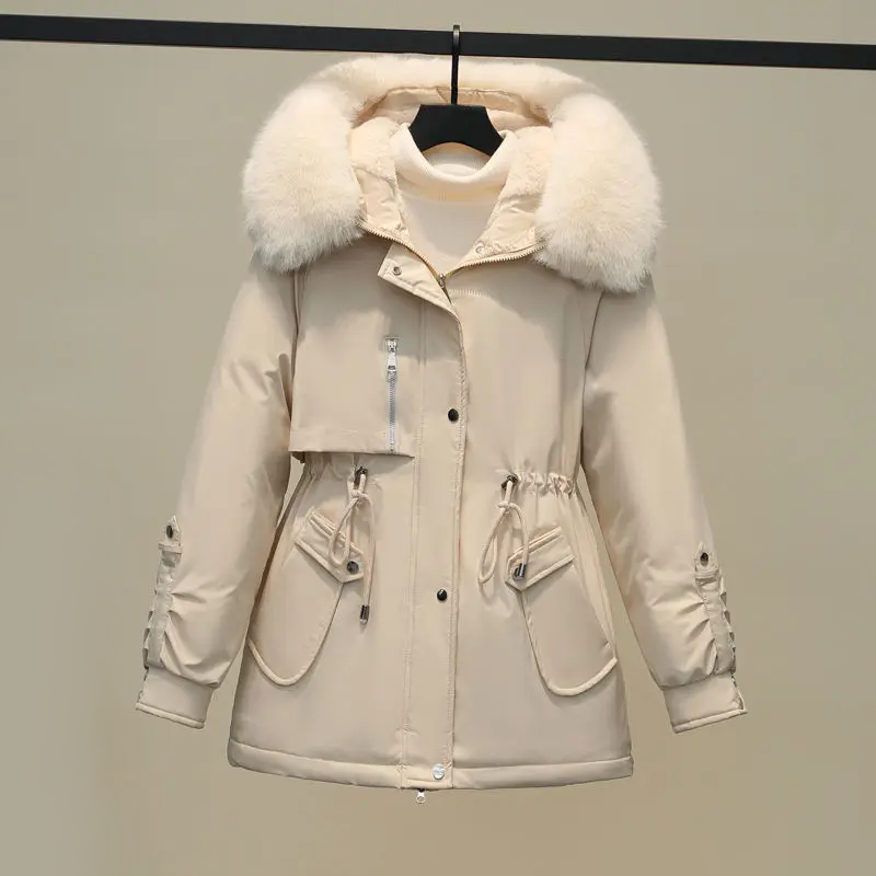 Drune | Damen Gesteppte Winterjacke Mit Pelzkragen