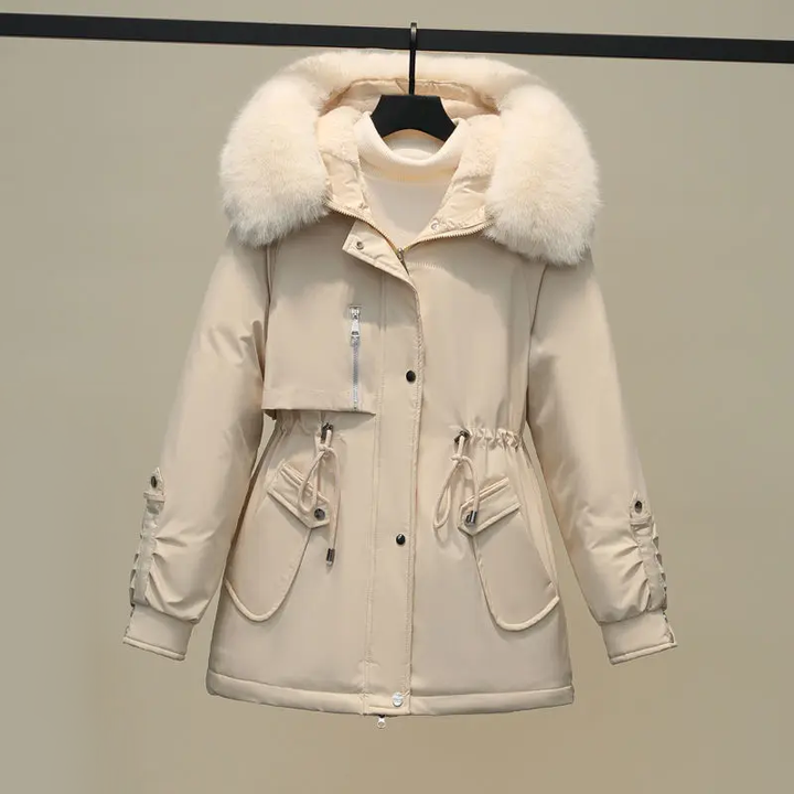 Drune | Damen Gesteppte Winterjacke Mit Pelzkragen
