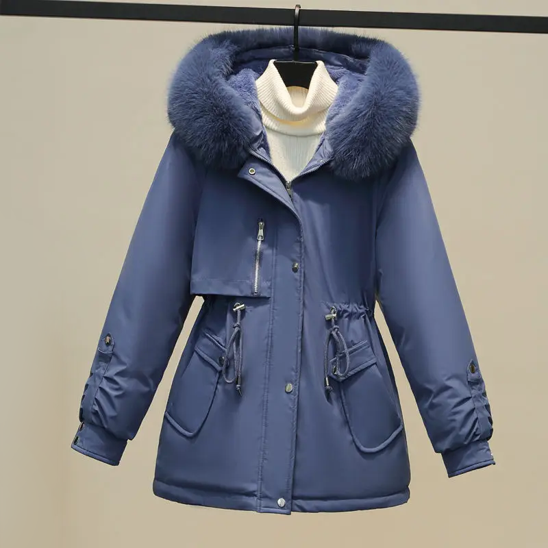 Drune | Damen Gesteppte Winterjacke Mit Pelzkragen