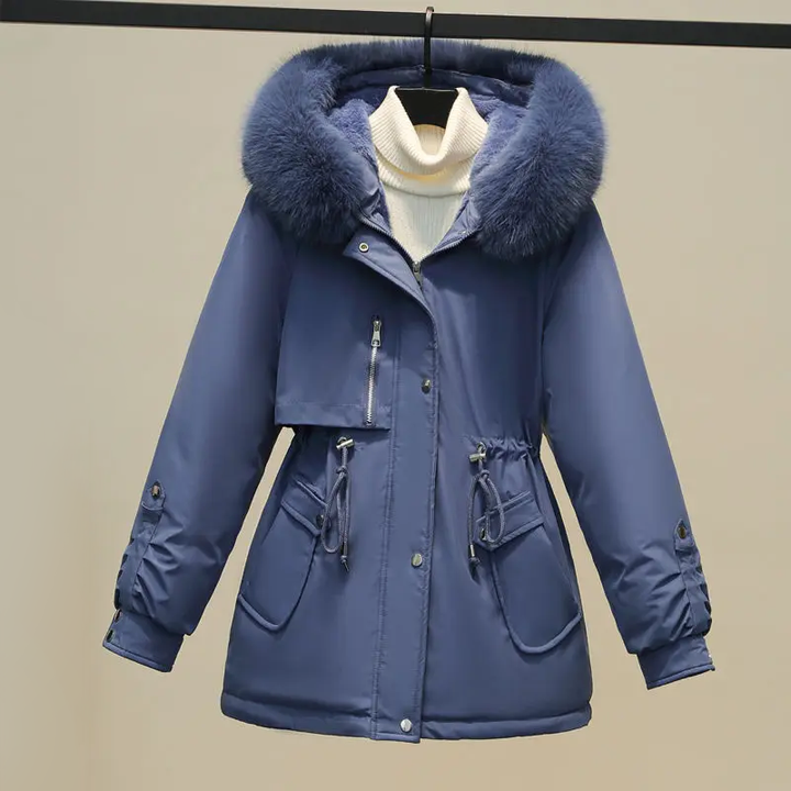 Drune | Damen Gesteppte Winterjacke Mit Pelzkragen