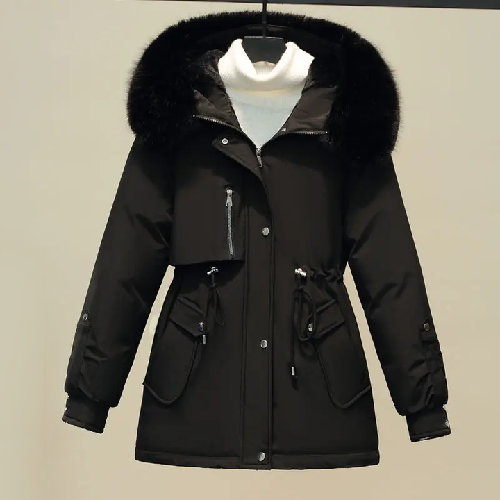 Drune | Damen Gesteppte Winterjacke Mit Pelzkragen
