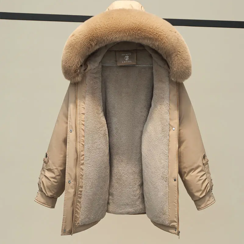 Drune | Damen Gesteppte Winterjacke Mit Pelzkragen