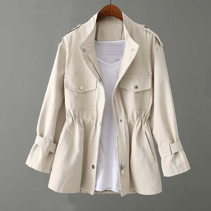 Drune | Verstellbarer Tailleneinsatz Utility Trenchcoat Für Frauen