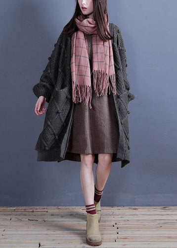 Drune | Strick Sweat Oberteile Mode grün seitlich offene Strickjacken