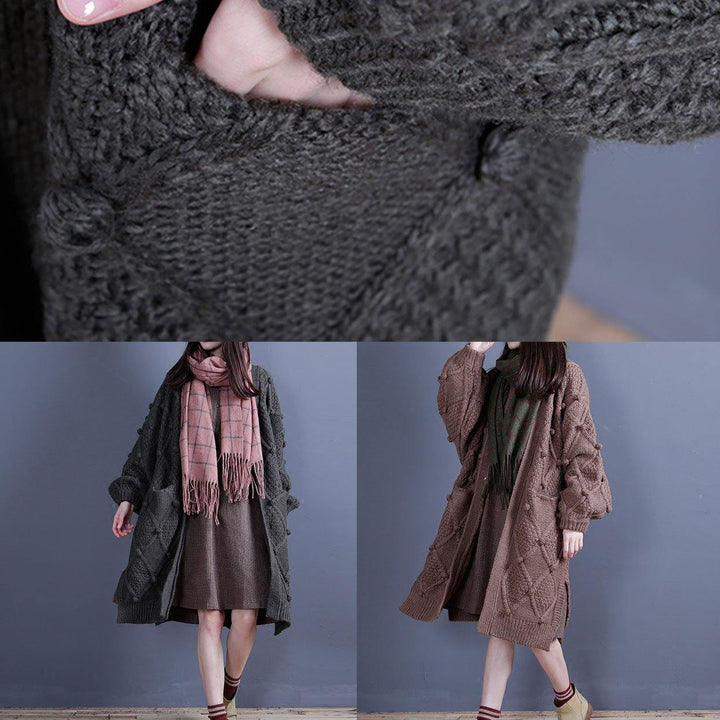Drune | Strick Sweat Oberteile Mode grün seitlich offene Strickjacken