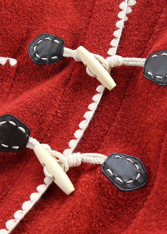 Drune | pink Strickmäntel oversized V-Ausschnitt Hornschließe Strickoberbekleidung