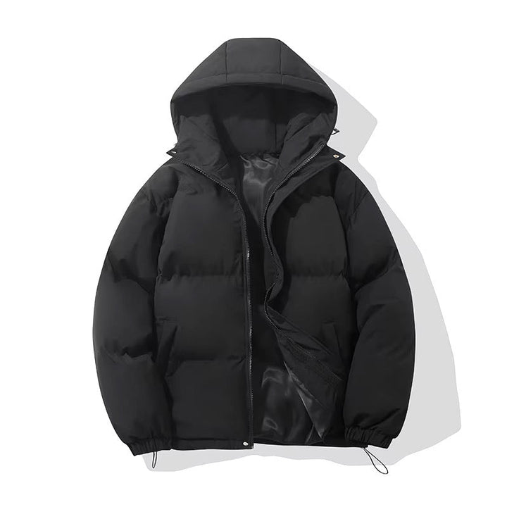 Drune | Jacke Damen Hoher Kragen Kapuzen Reißverschluss Design Baumwollgefütterte Jacke