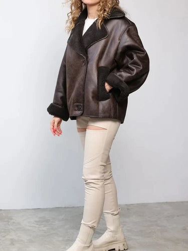 Drune | Vintage Kunstlederjacke für Frauen