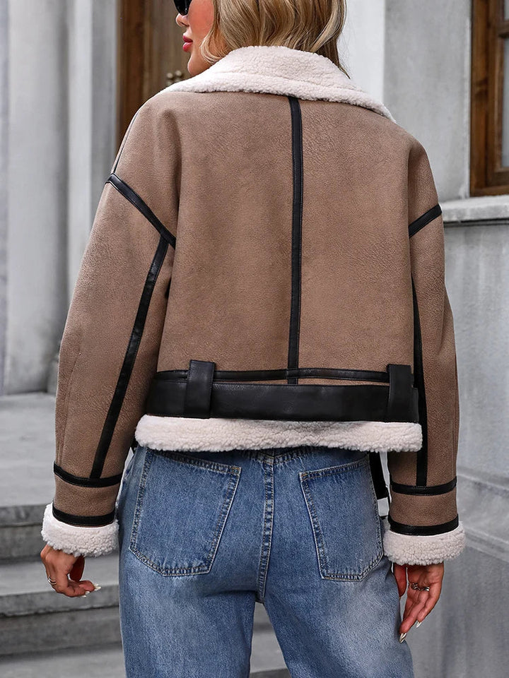 Drune | Stilvolle Fliegerjacke aus Lammfellimitat