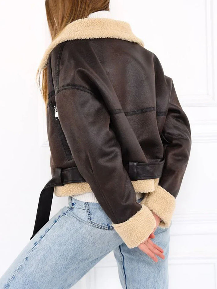 Drune | Schicke Cropped Jacke mit Reißverschluss