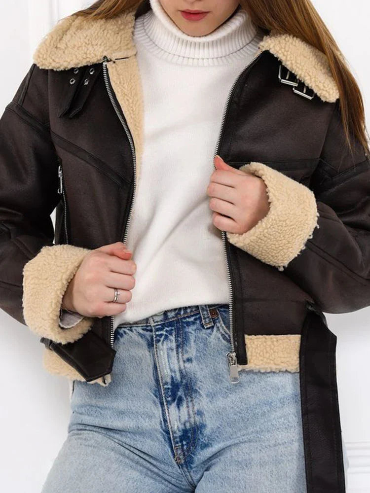 Drune | Schicke Cropped Jacke mit Reißverschluss
