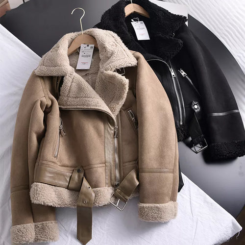 Drune | Elegante Wildleder-Winterjacke für Frauen
