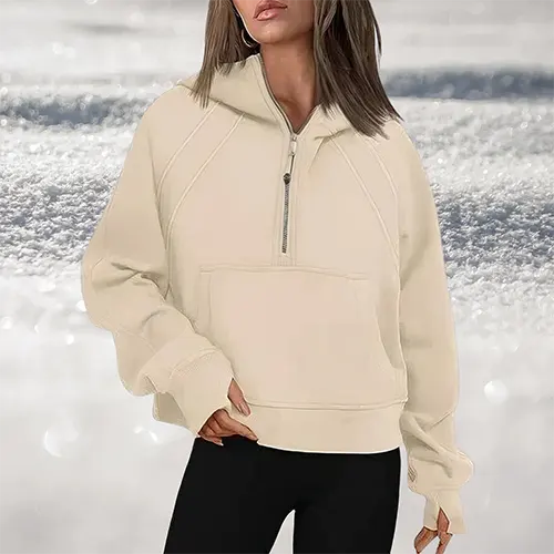 Drune | Damen Pulli mit Halbzip für Stil und Komfort