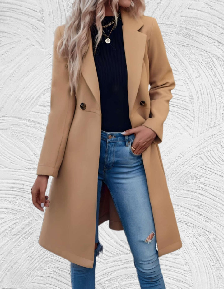 Drune | Zweireihiger Trenchcoat - Taillierte Passform - Leichtes Design - Herbst- und Frühlings-Essential