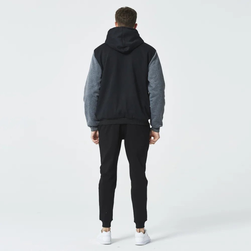 Drune | Trainingsanzug Satzes Fleece Gefüttertes Herren Trainingsanzug mit Kapuze