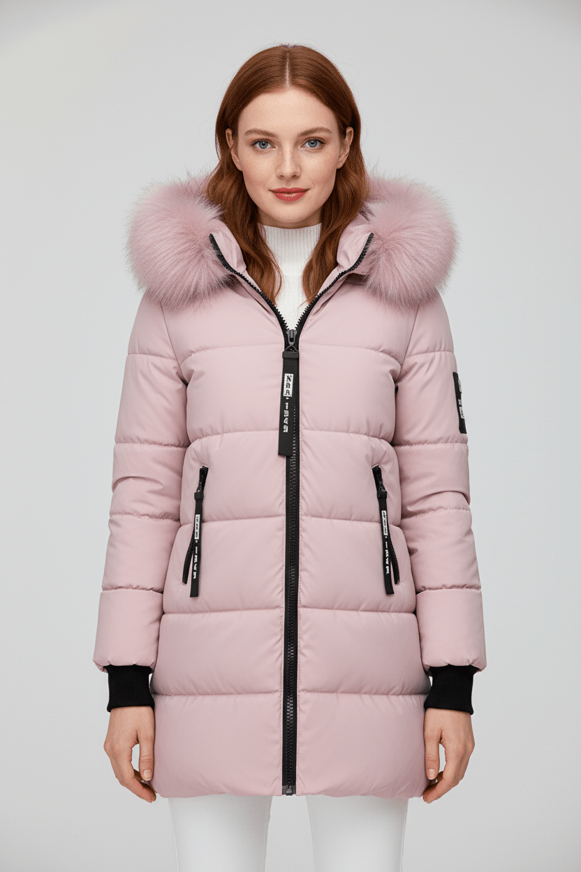 Drune | Winterjacke mit Parka-Kragen aus Kunstpelz