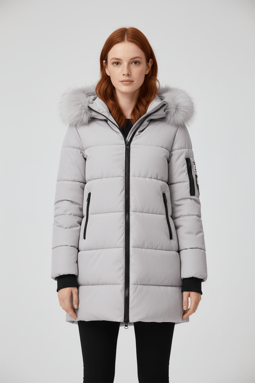 Drune | Winterjacke mit Parka-Kragen aus Kunstpelz