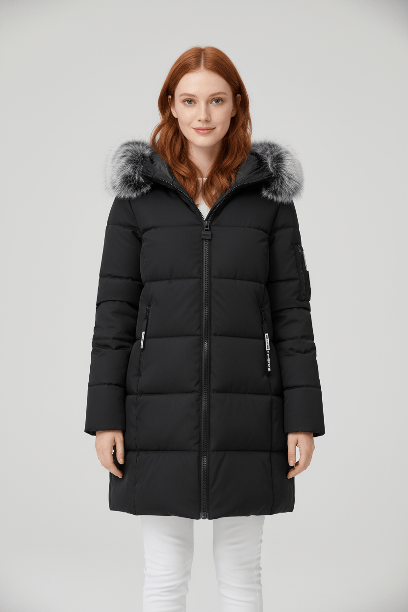 Drune | Winterjacke mit Parka-Kragen aus Kunstpelz
