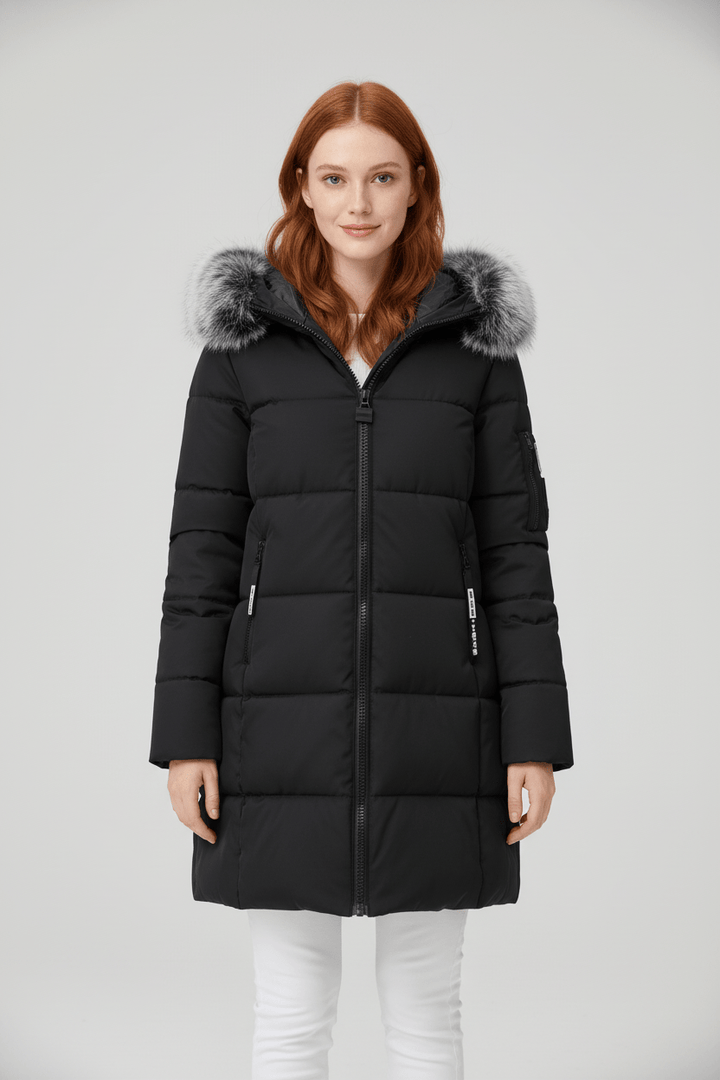 Drune | Winterjacke mit Parka-Kragen aus Kunstpelz