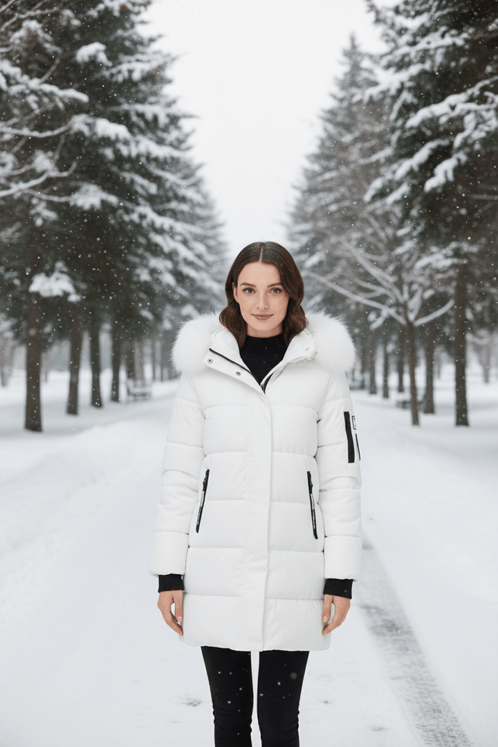 Drune | Winterjacke mit Parka-Kragen aus Kunstpelz