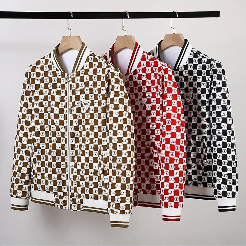 Drune | Veneti Retro Schachbrett Bomberjacke