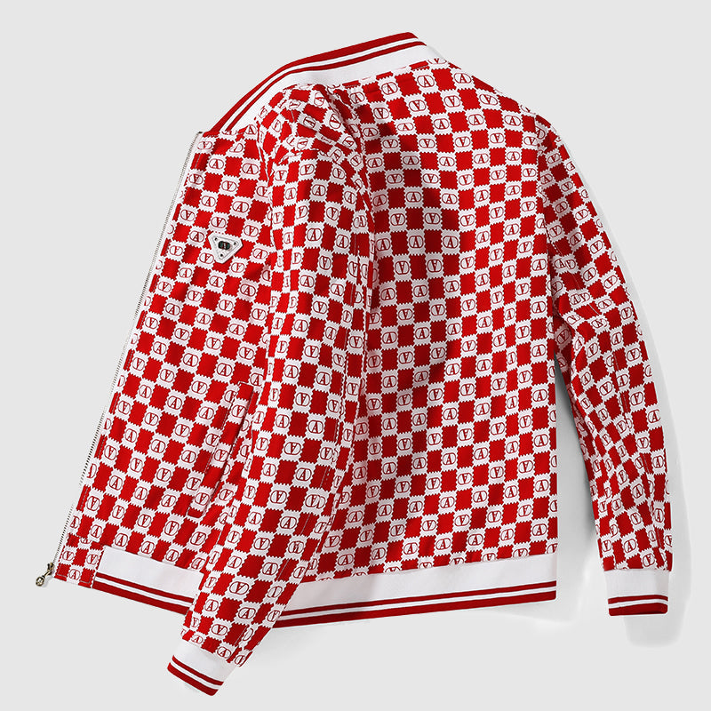Drune | Veneti Retro Schachbrett Bomberjacke