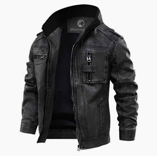 Drune | Bikerjacke Vintage Stil - Urbaner Fashion Klassiker für Alltag und Freizeit
