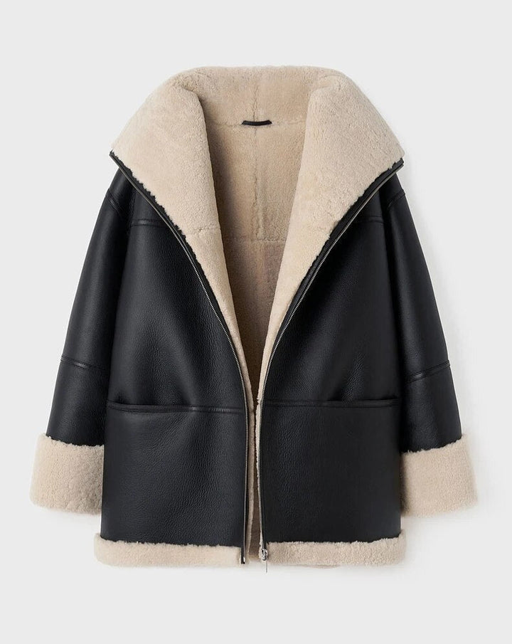 Drune | Damen Warme Winterjacke mit Pelzkragen und Weicher Fütterung