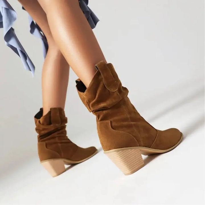 Drune - Damen Western Cowboy Stil Retro-Fashion-Stiefel