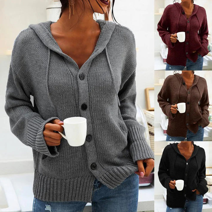 Drune | Strickjacke mit Kapuze und Kordelzug