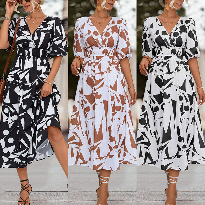 Drune | Midikleid Mit V-Ausschnitt Für Frauen