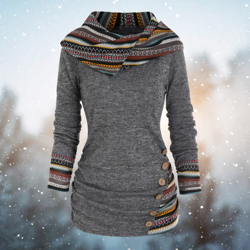 Drune - Stylische Tribal-Pullover Mit Kapuze