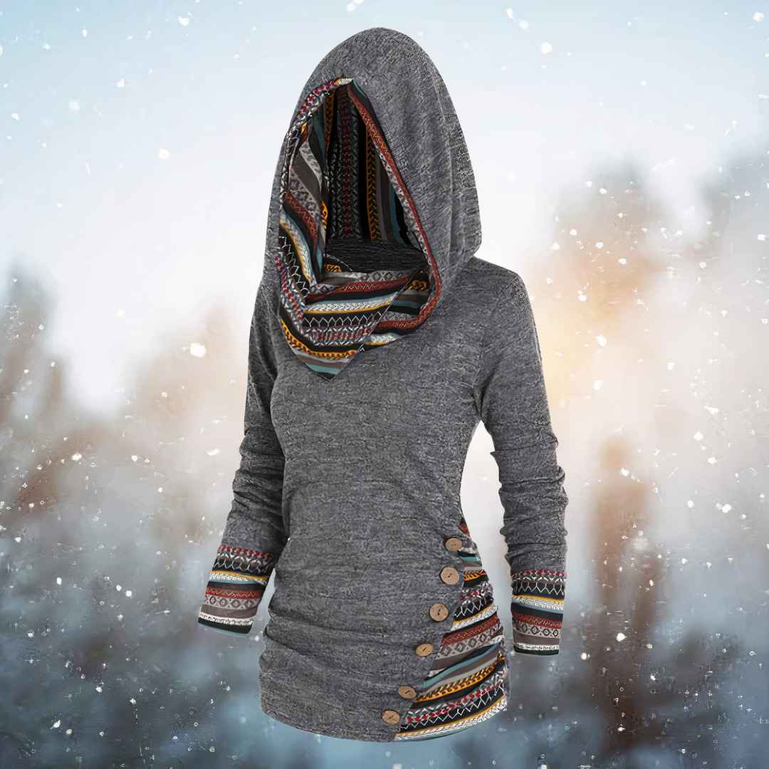 Drune | Stilvoller Tribal Hoodie für Damen