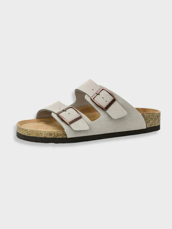 Drune | Lässige Zwei Riemen Ledersandalen Für Damen